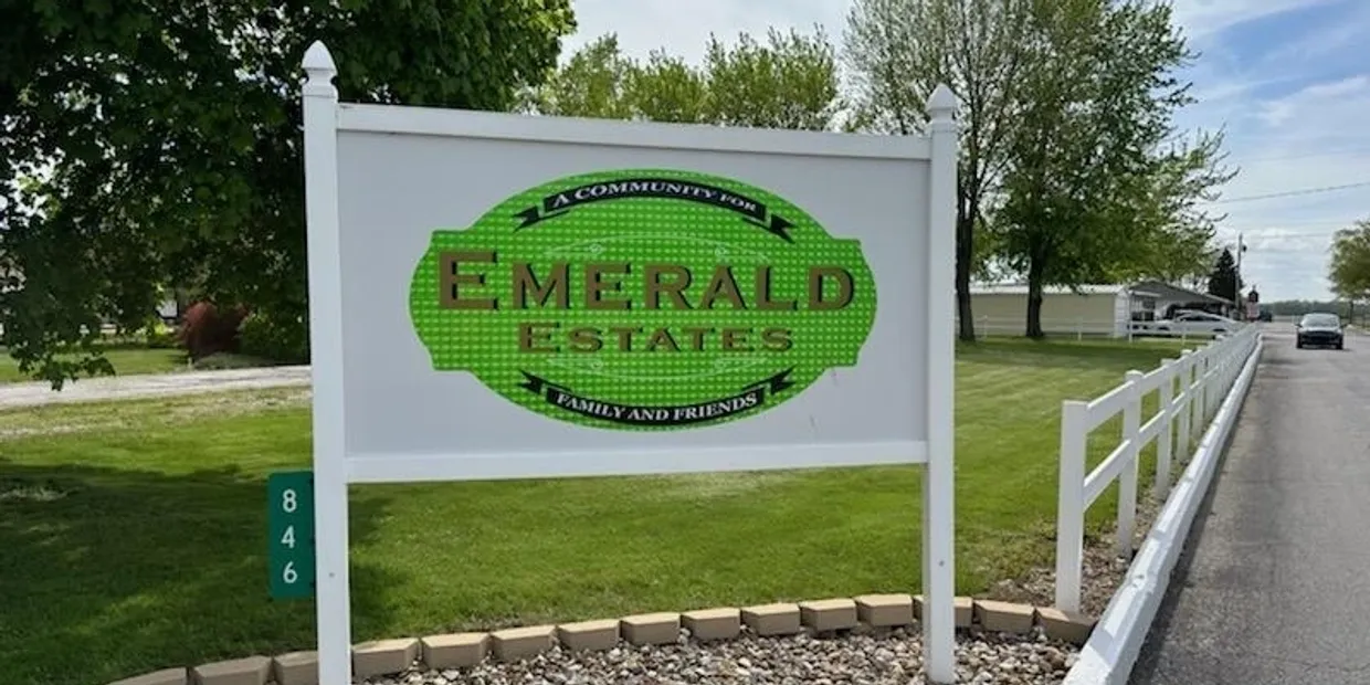 Signboard for Emerald Estates residential community.